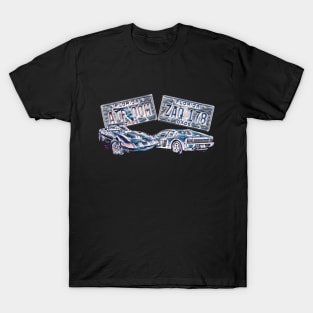 Miami Vice cars and  plates T-Shirt